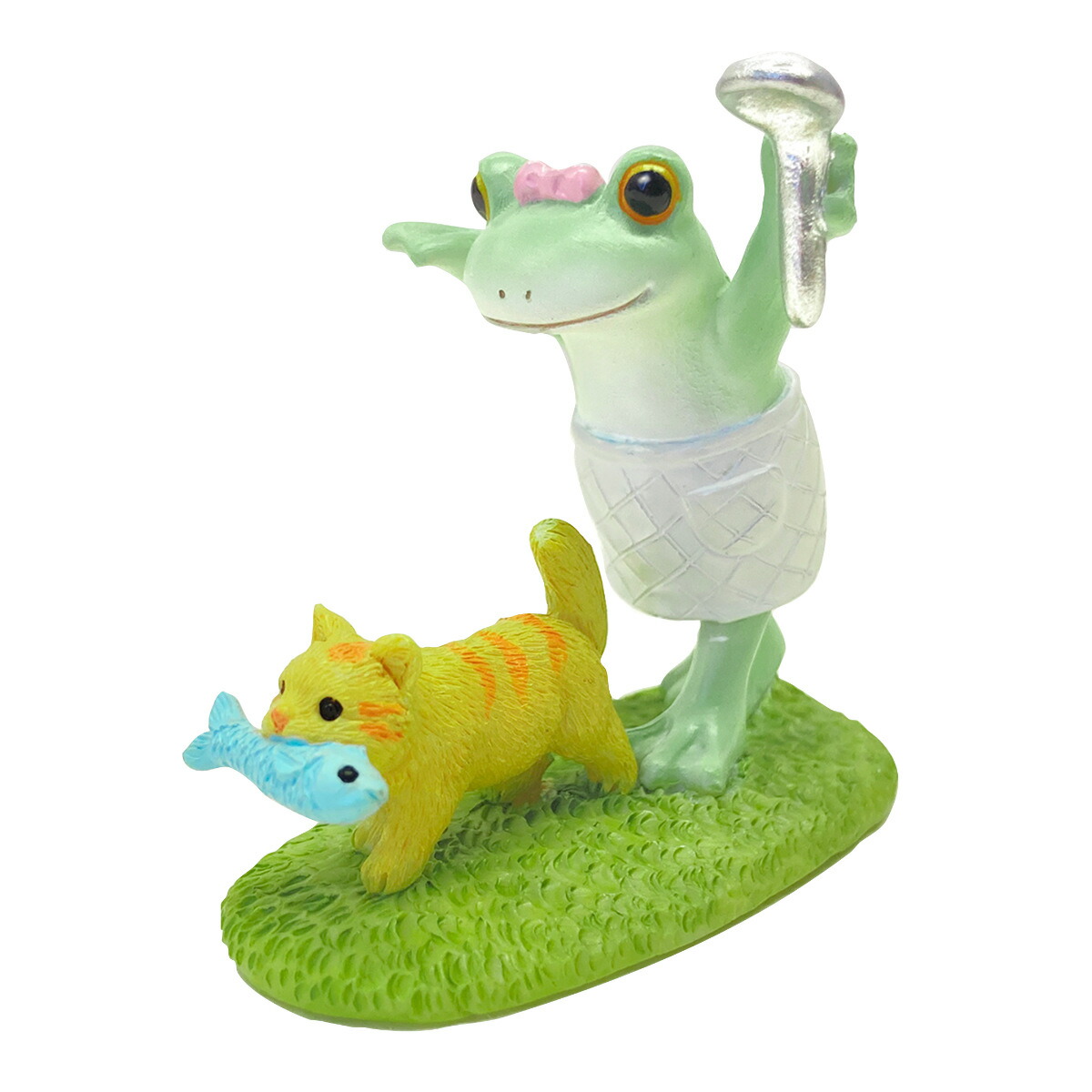 楽天市場】コポー お魚くわえたのらねこ カエル 置物 （ Copeau 置き物