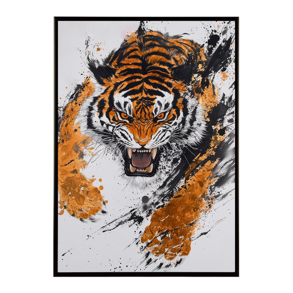 楽天市場】トラ 虎 絵画 掛け軸風 浮世絵 画家 日本 和風 絵 アート