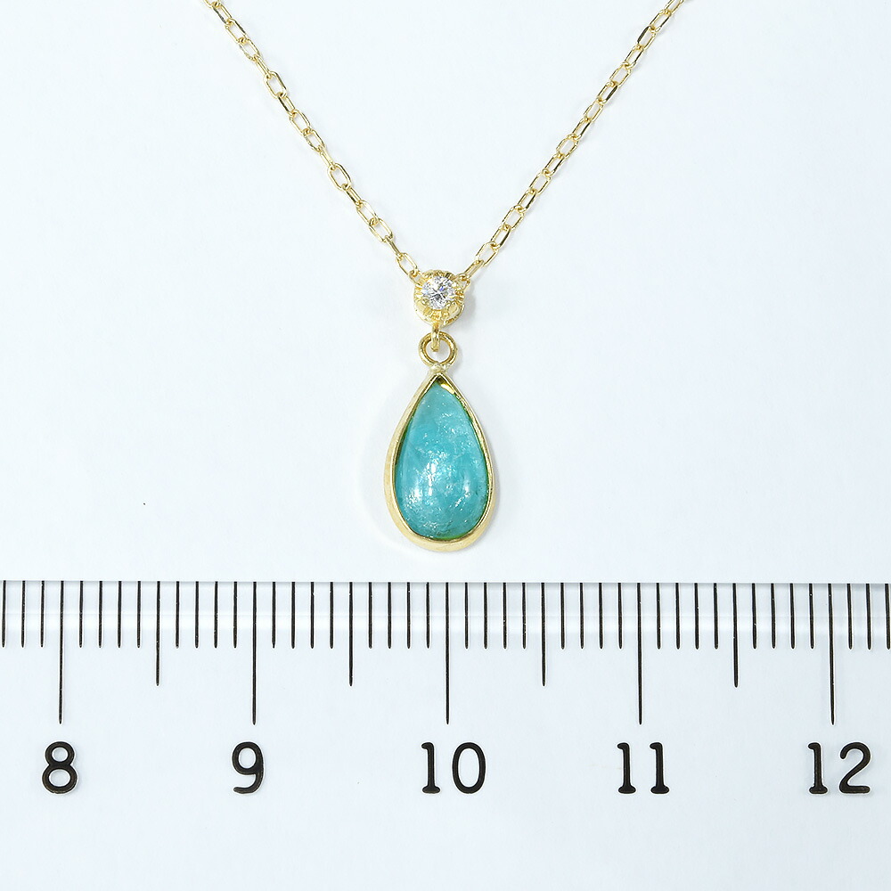 楽天市場】パライバ トルマリン ダイヤ K18 イエローゴールド