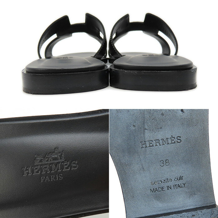 楽天市場】エルメス サンダル オラン ブラック 黒 38 約24.5cm