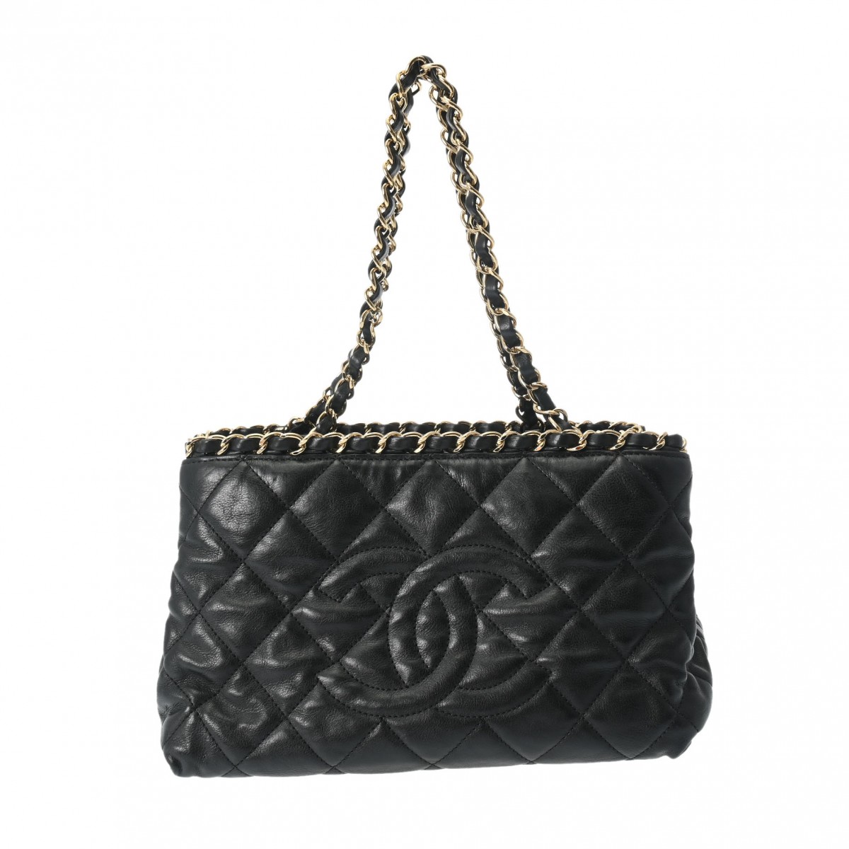 楽天市場】シャネル CHANEL チェーンミートート ブラック A50494
