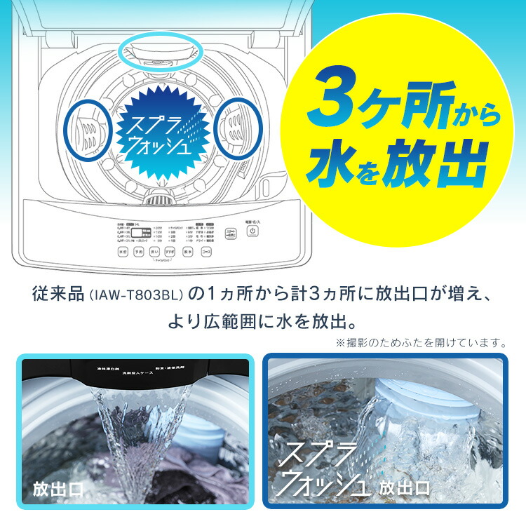 楽天市場】【公式】洗濯機 黒 8kg 一人暮らし アイリスオーヤマ IAW