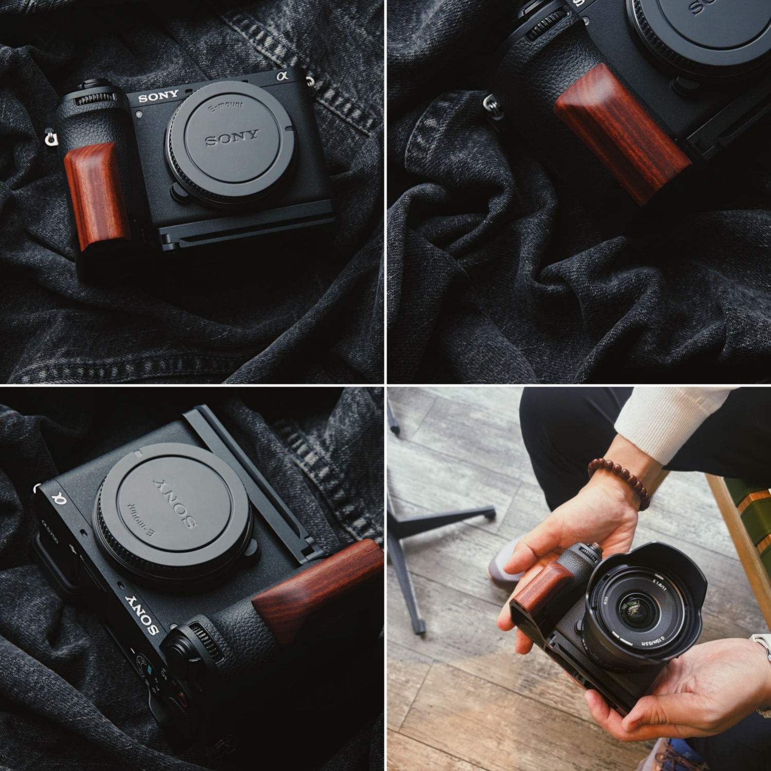 楽天市場】SONY A6700 専用 ハンドグリップメタル 檀木材 ハンドメイド