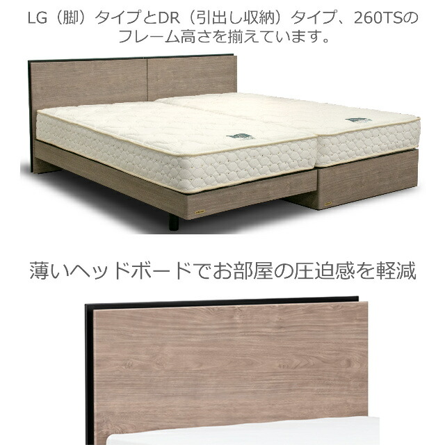 楽天市場】フランスベッド ワイドダブル ベッドフレームのみ BG-001