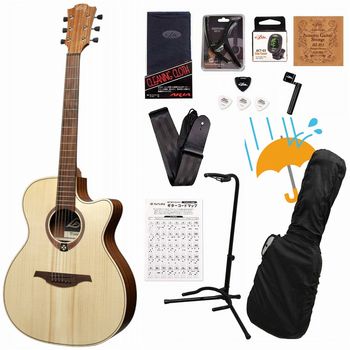 楽天市場】LAG Guitars / Tramontane T70ACE NAT[単板スプルース