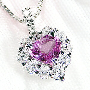 楽天市場】pt900ピンクサファイア ダイヤモンド ペンダント トップ