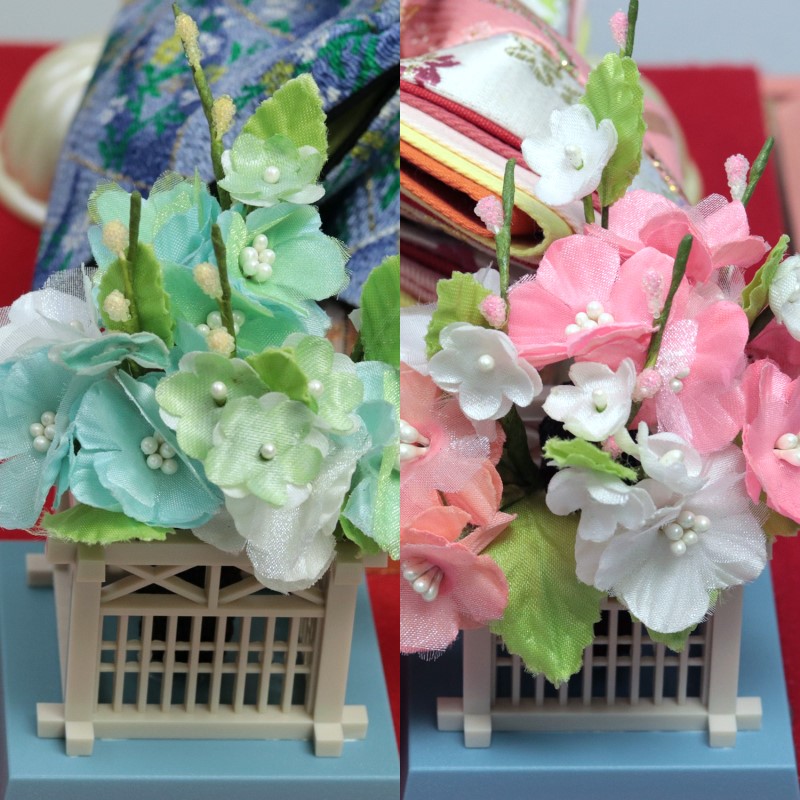 楽天市場】雛人形 ひな人形 雛 ケース飾り コンパクト 寿慶 ピンク塗