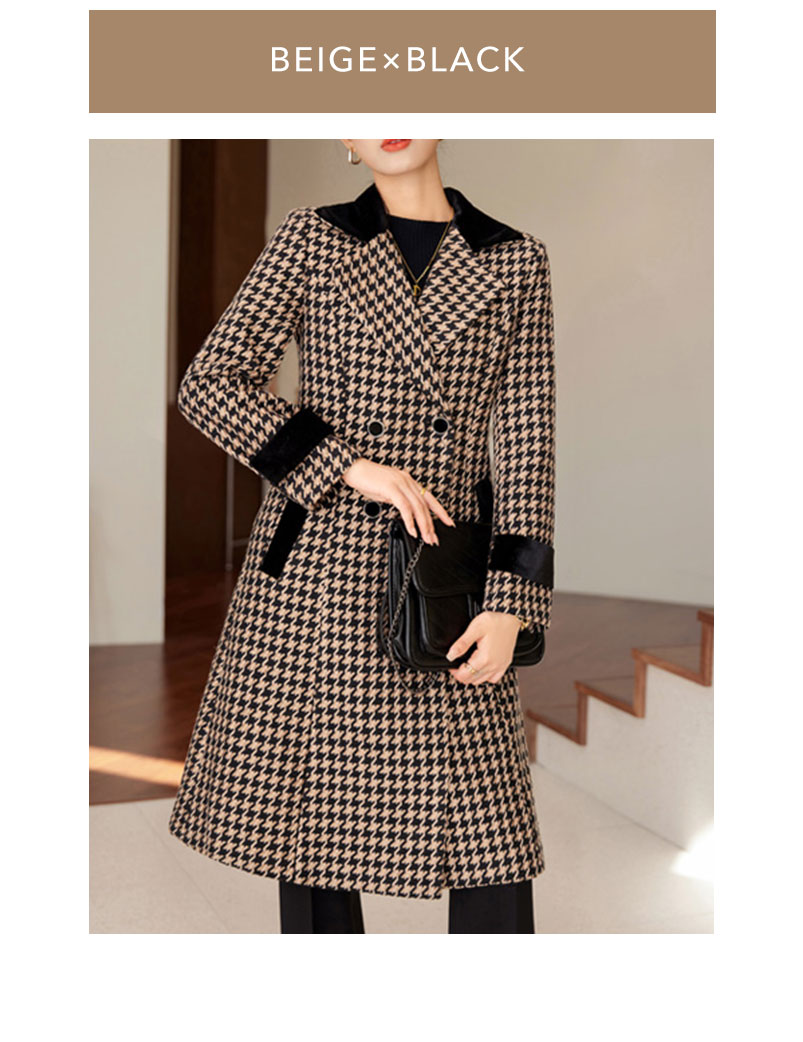 楽天市場】千鳥格子コート レディース コート ミックス素材 冬 千鳥格