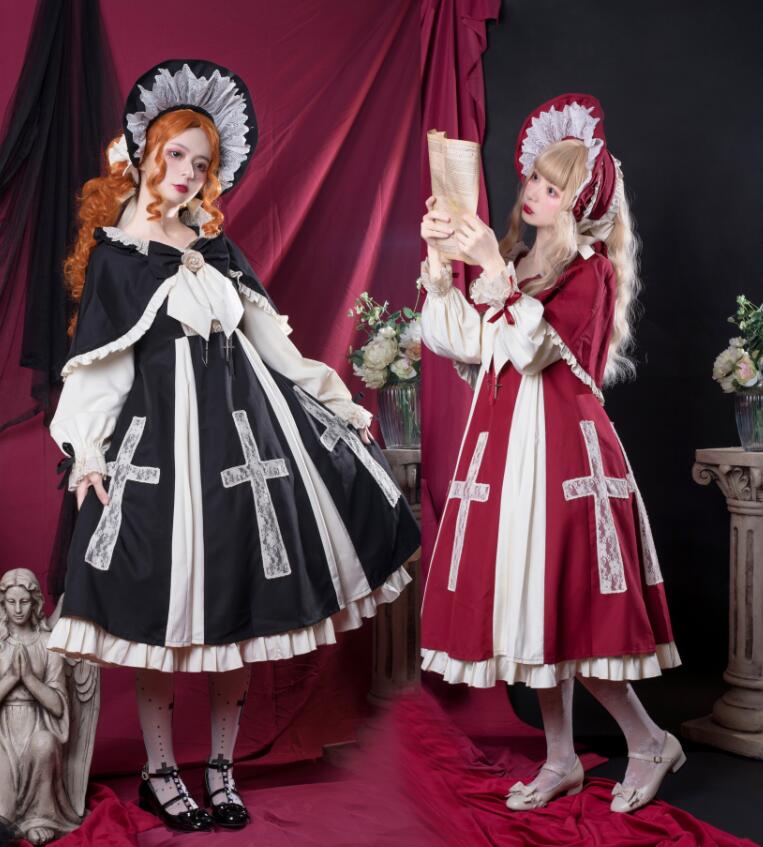 楽天市場】ロリータドレス 長袖ゴシック ロリータワンピース