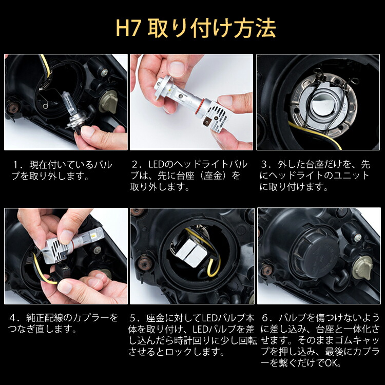 楽天市場】最新モデル Linksauto LED H4 Hi/Lo LEDヘッドライト バイク