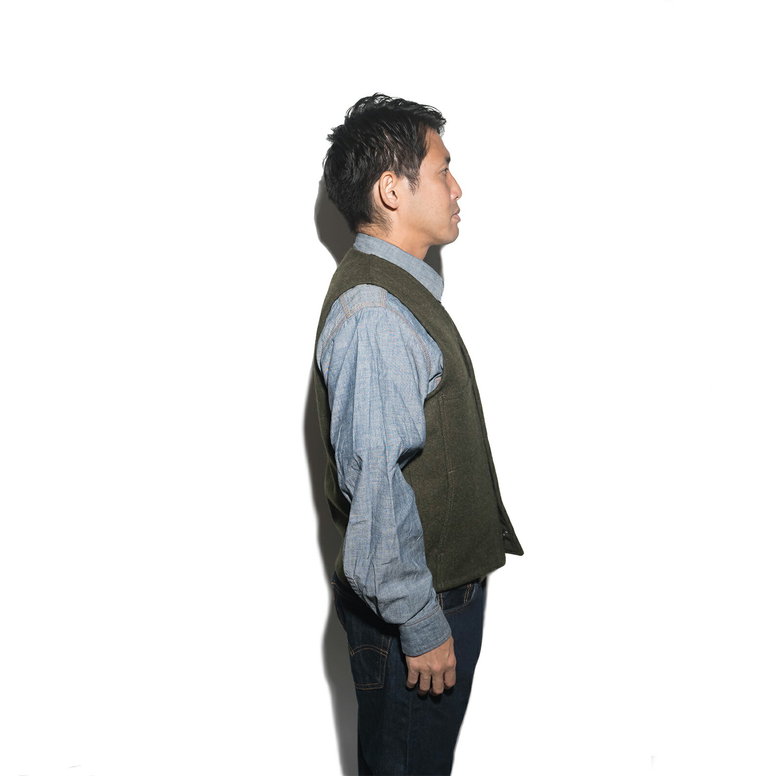 希少色 フィルソン マッキーノウールベスト 36 ブルーブラック 美品 4