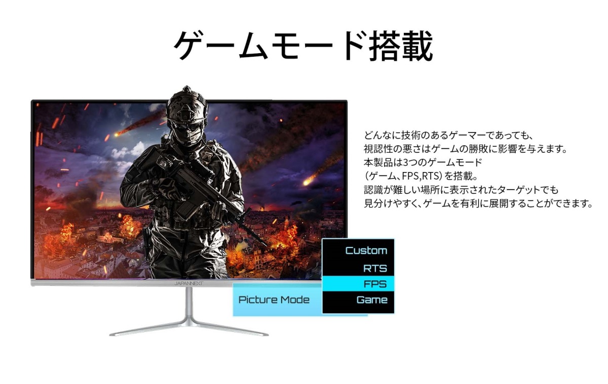 楽天市場】JAPANNEXT ゲーミングモニター 21.5インチ TNパネル フルHD