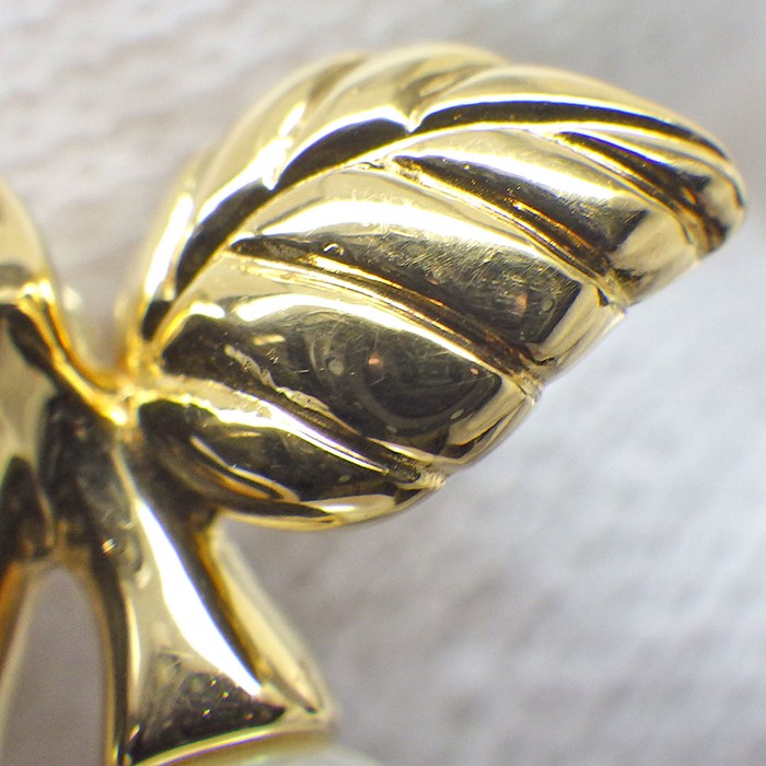 楽天市場】ミキモト MIKIMOTO ピンブローチ チェリー リーフ パール