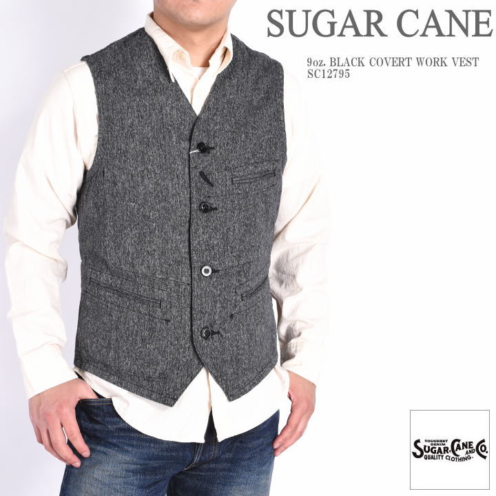 楽天市場】シュガーケーン SUGAR CANE ベスト 9oz. ブラックコバート