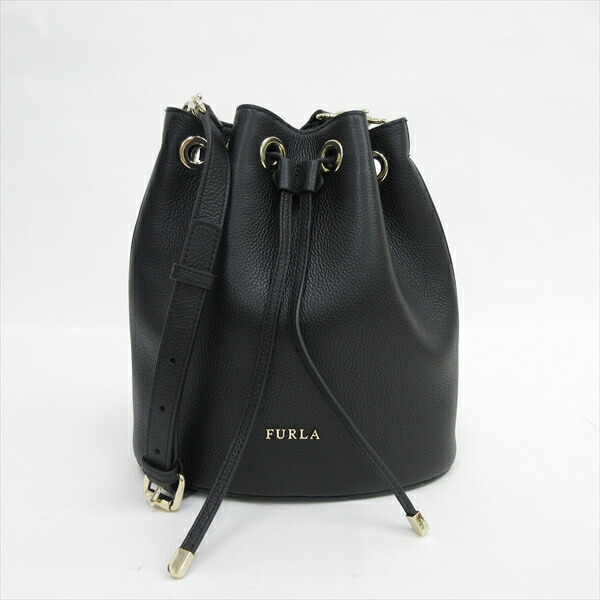 楽天市場】FURLA(フルラ) 巾着ショルダーバッグ 黒 ブラック レザー