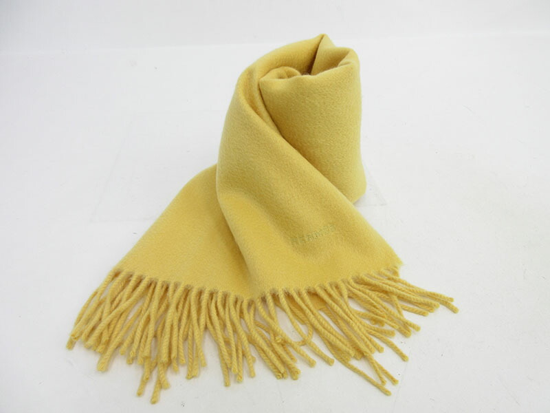 楽天市場】HERMES(エルメス) マフラー 黄 イエロー カシミヤ100