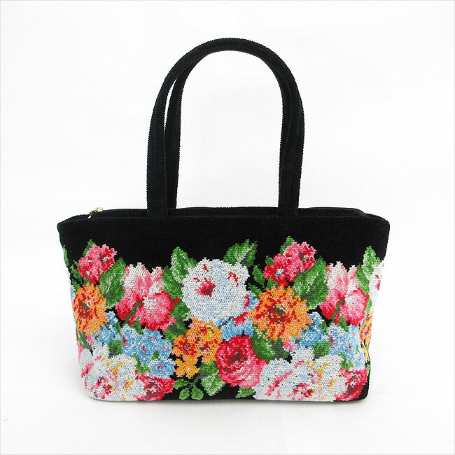 楽天市場】FEILER(フェイラー) フラワー 花柄 トートバッグ 黒