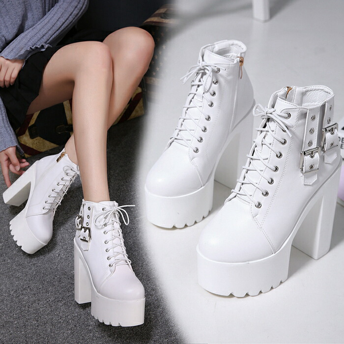 楽天市場】超足長 ショートブーティー ハイヒール レディース 厚底