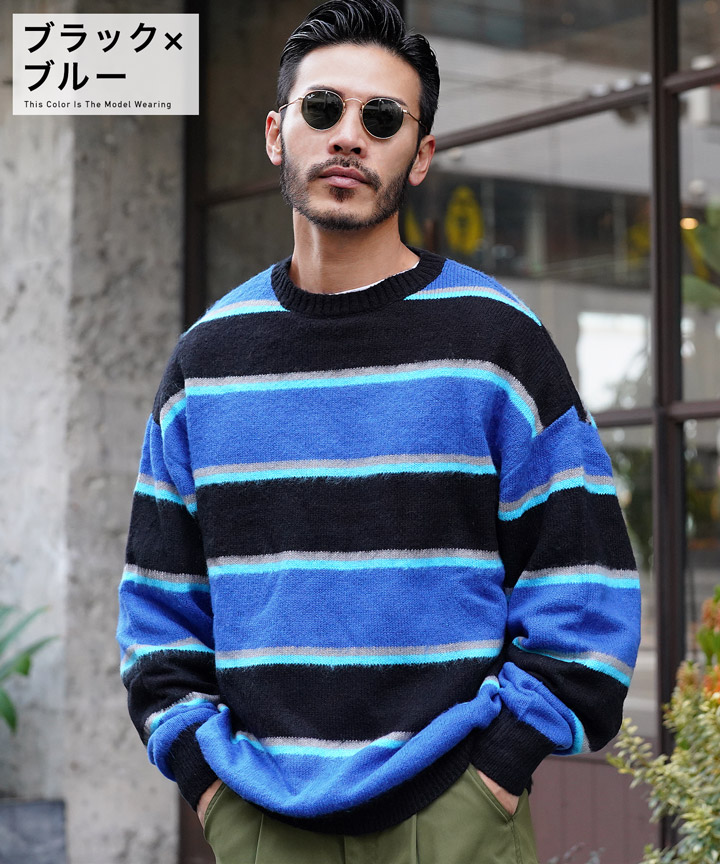 楽天市場】【SALE】◇モヘアライク ボーダーニット◇プルオーバー