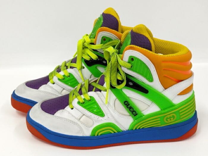 楽天市場】【中古】GUCCI バスケット ハイカット スニーカー マルチ