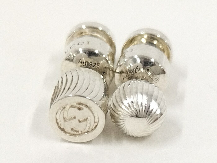 楽天市場】【中古】GUCCI ピアス インターロッキングG ボール スタッド