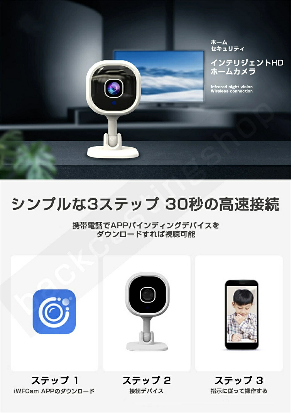 楽天市場】四角形防犯カメラ ペットカメラ ワイヤレス 双方向通話 HD