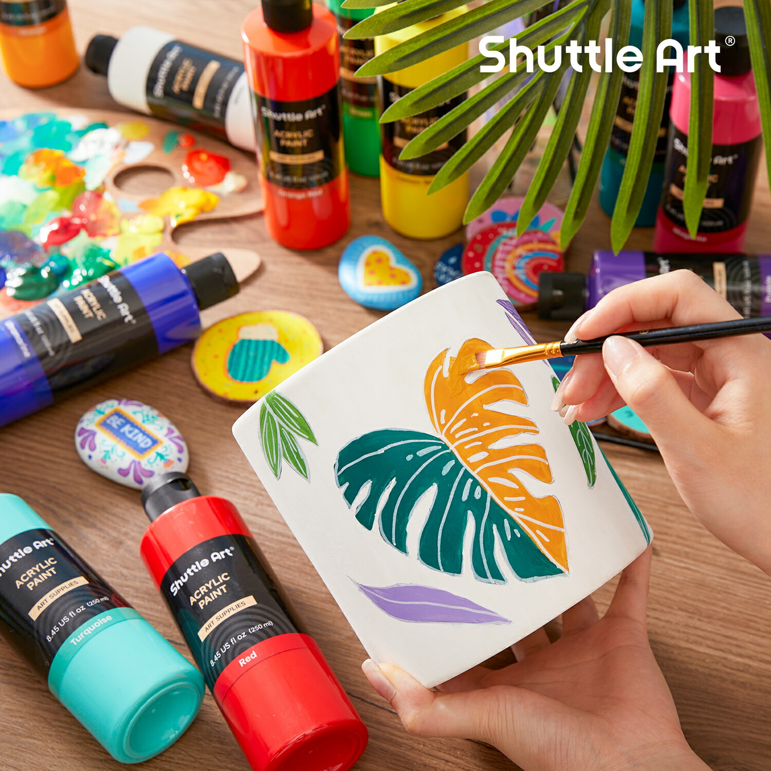 楽天市場】【送料無料】アクリル絵の具 250ml 18~24色セット 大容量