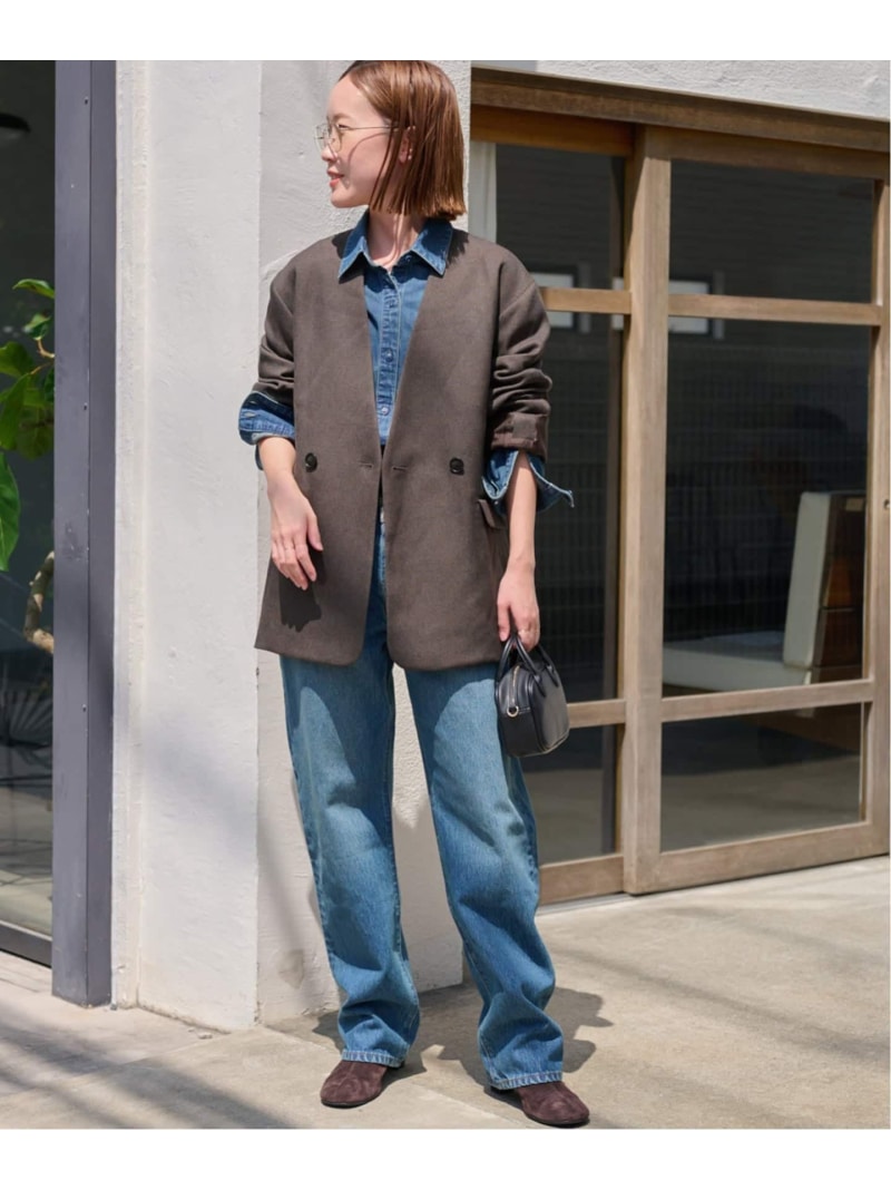 楽天市場】【SALE／30%OFF】メランジノーカラーダブルジャケット