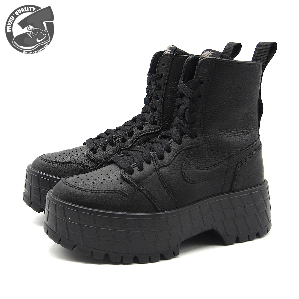 楽天市場】NIKE WMNS AIR JORDAN 1 BROOKLYN BLACK/FLAT PEWTER-BLACK