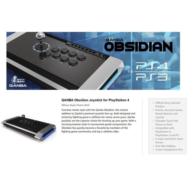 楽天市場】【正規品】【6ヶ月保証】Qanba Obsidian Joystick for
