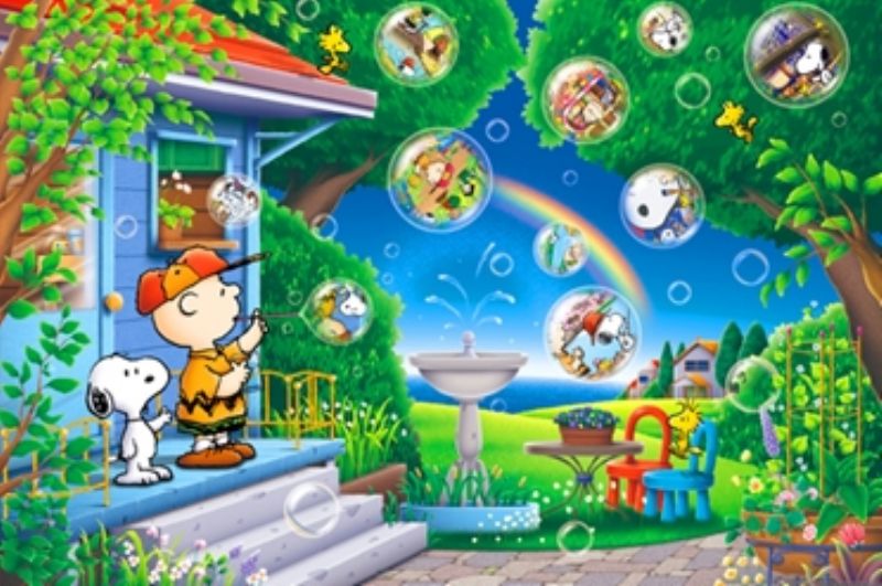 楽天市場】300ピースジグソーパズル PEANUTS/スヌーピー シャボン玉の