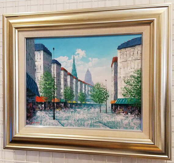 楽天市場】「パリの街角」広瀬和之（F6サイズ油彩画[油絵]・外国風景画
