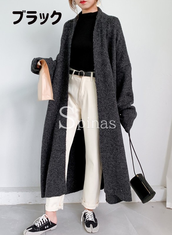 楽天市場】暖かく皴になりにくい アルパカ混紡 コーディガン ロング