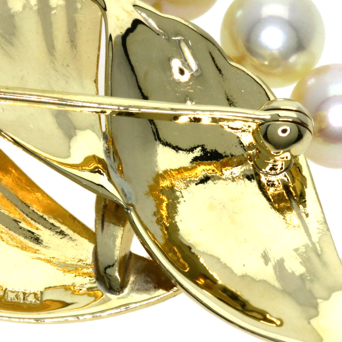 楽天市場】ミキモト パール 真珠 ブローチ K14イエローゴールド