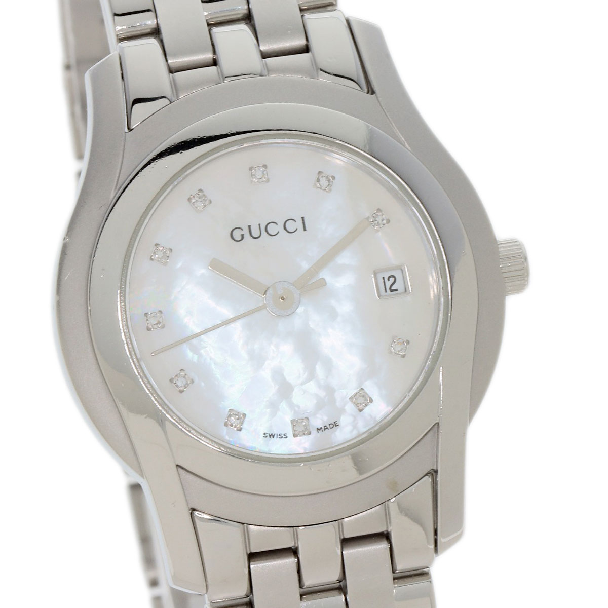 楽天市場】グッチ 5500L ラウンドフェイス 11P ダイヤモンド 腕時計