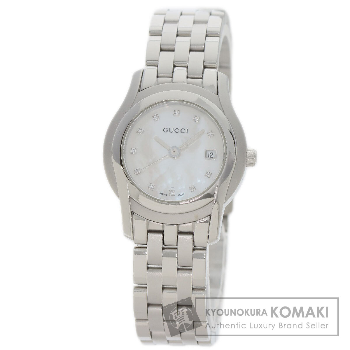 楽天市場】グッチ 5500L ラウンドフェイス 11P ダイヤモンド 腕時計