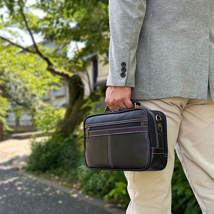 楽天市場】ショルダーバッグ メンズ 手提げバッグ 2way 2層 大開き