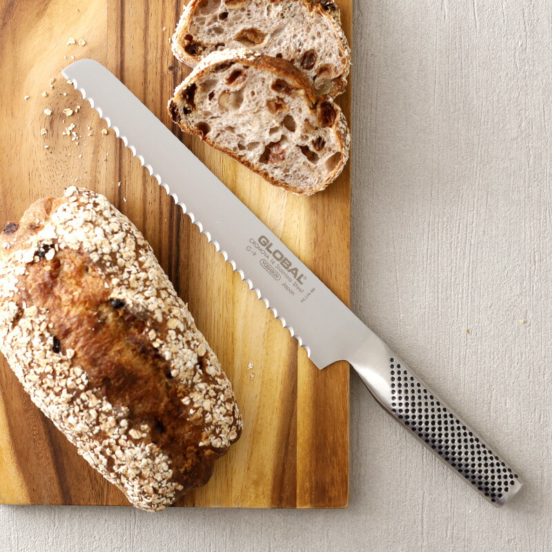 楽天市場】【レビュー特典】 グローバル包丁 『 パン切り 22cm G-9