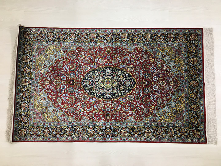 楽天市場】【中国段通 四川 シルク 玄関マット】「孔雀の王座」絨毯