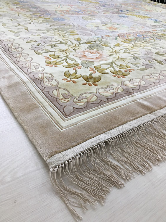 楽天市場】【中国段通 シルク 約4.5畳用】 「ヤコンカの名峰」絨毯