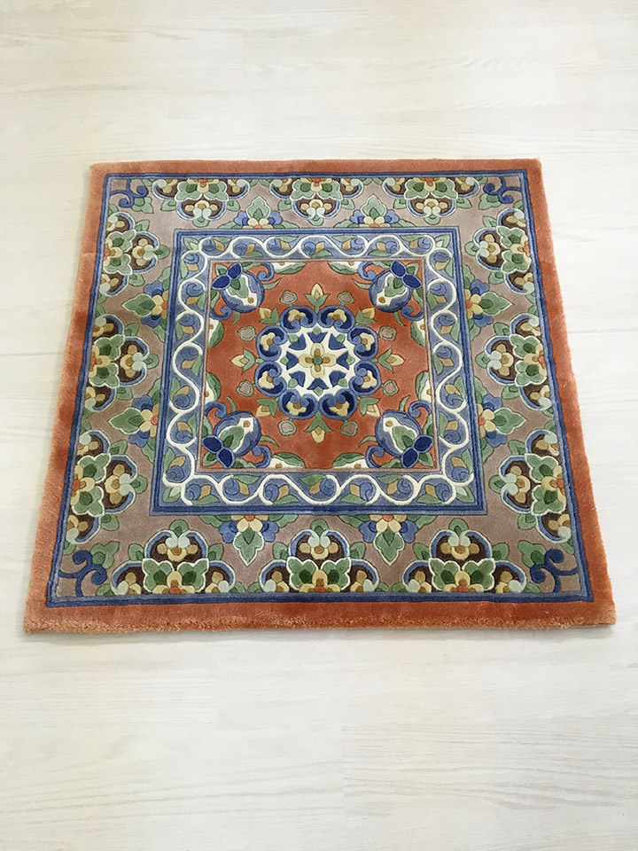 楽天市場】【中国段通 シルク 玄関マット・仏法座】「53」絨毯