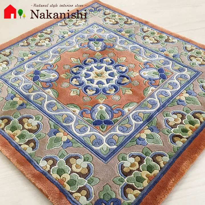 楽天市場】【中国段通 シルク 玄関マット・仏法座】「53」絨毯