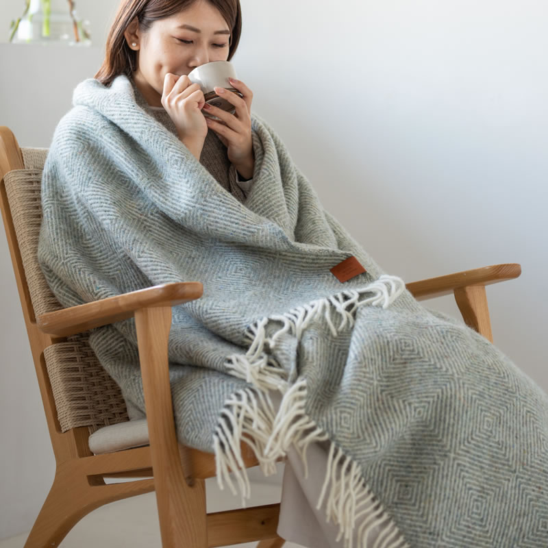 楽天市場】KLIPPAN（クリッパン）ウールスローグースアイ 130×200cm