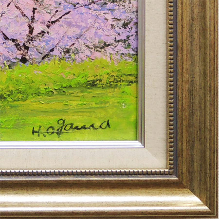 楽天市場】絵画 油絵 富士山と桜 （小川久雄） 送料無料 【肉筆