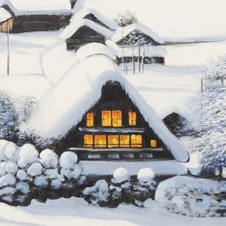 楽天市場】絵画 油絵 白川郷 F50号 （原田信夫） 送料無料 【海・山