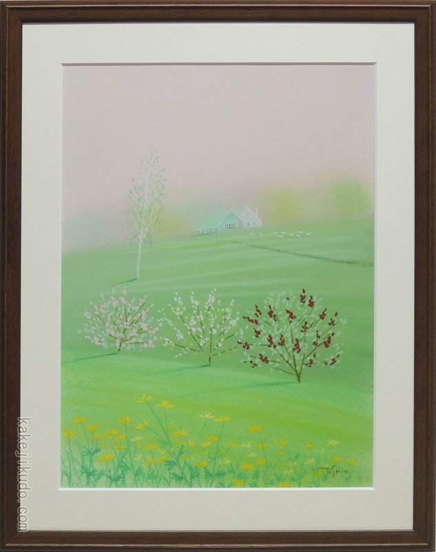 楽天市場】今成敏夫 パステル画 やさしい陽ざしの中 送料無料 【複製