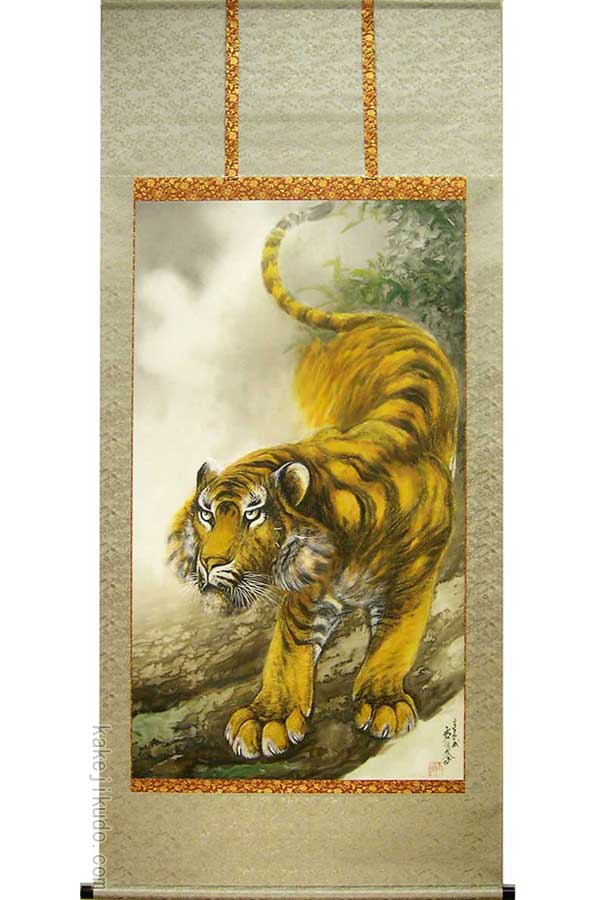 楽天市場】掛け軸 猛虎 (堀江玉鳳) 送料無料 【掛軸】【一間床】【虎