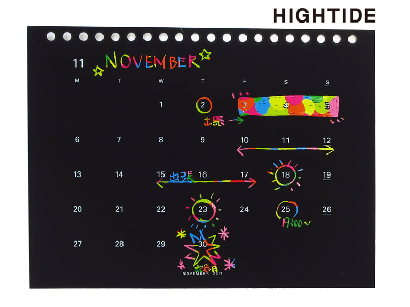 楽天市場】ハイタイドHIGHTIDE 卓上カレンダースクラッチカレンダー