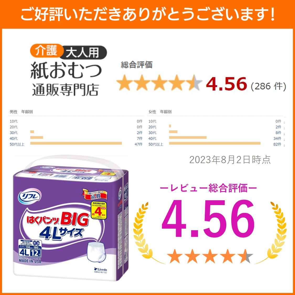 楽天市場】【当日発送】 リフレ 大人用紙おむつ 大きい人の はくパンツ