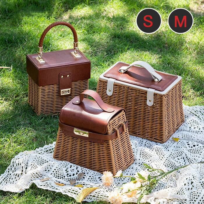楽天市場】ピクニックバスケット 籐編みバッグ 結婚式 手作り おしゃれ